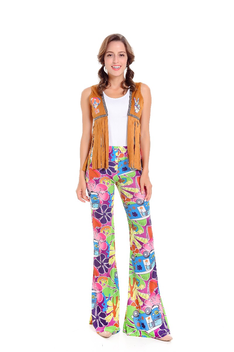 F1806 1960s Hippie costume for women